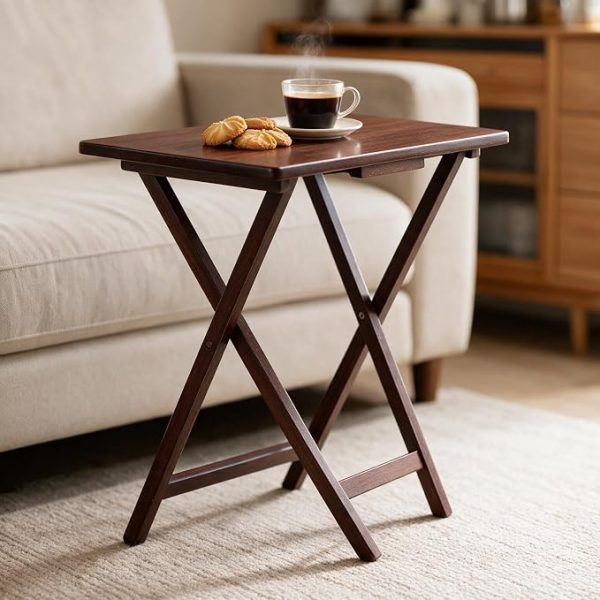Rubberwood Folding Tray Table